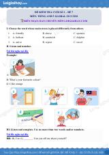 Đề thi học kì 1 Tiếng Anh 5 Global Success - Đề số 7